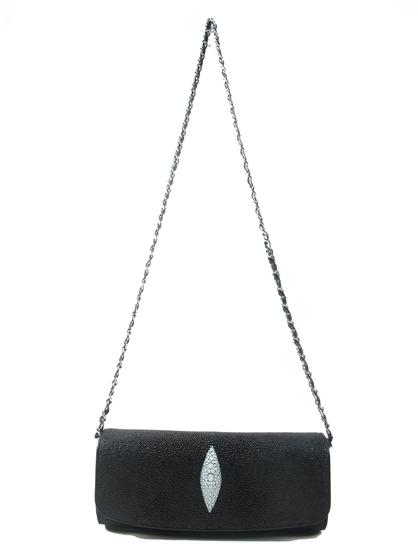 PELGIO Genuine Stingray Skin Leather Women's Messenger Bag Crossbody Purse