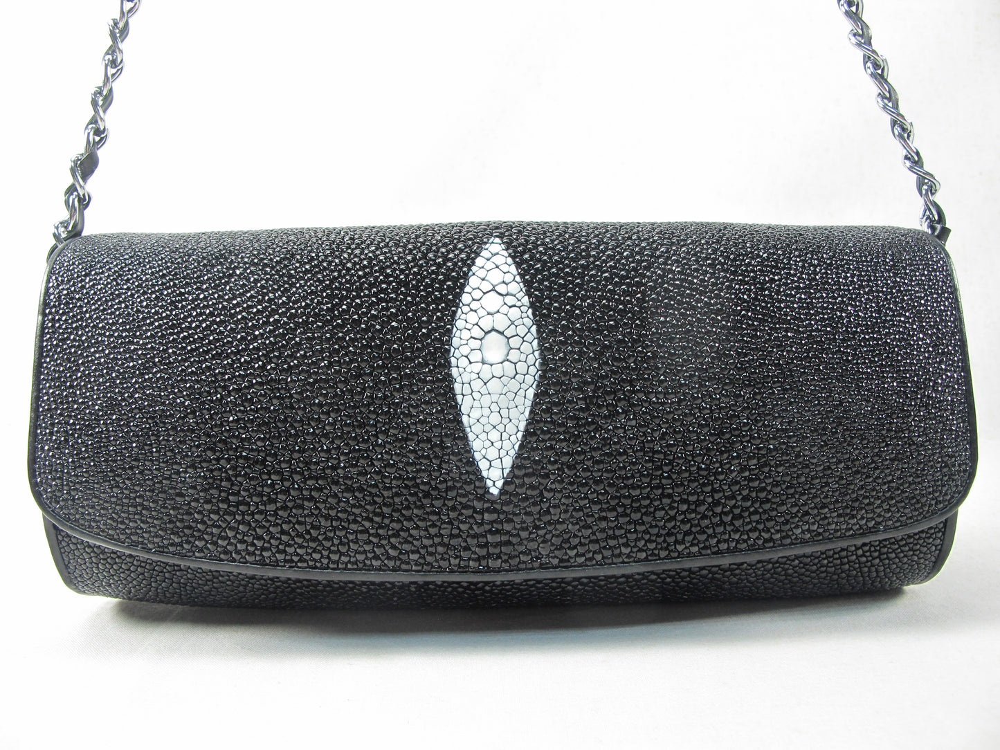 PELGIO Genuine Stingray Skin Leather Women's Messenger Bag Crossbody Purse