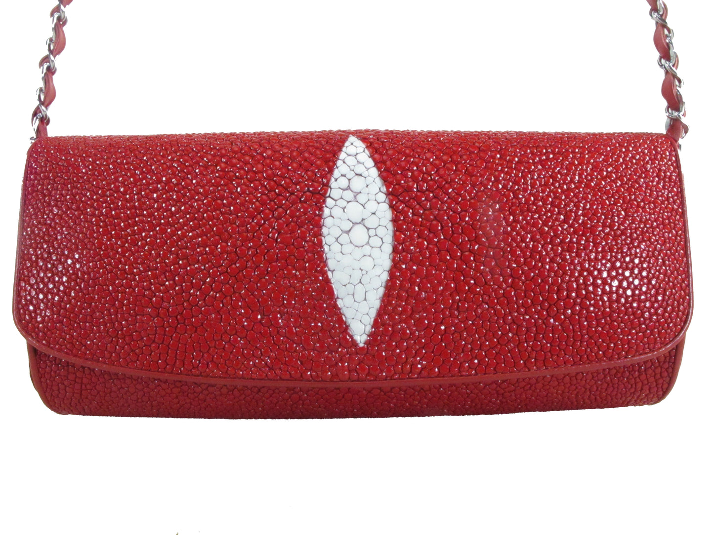 PELGIO Genuine Stingray Skin Leather Women's Messenger Bag Crossbody Purse