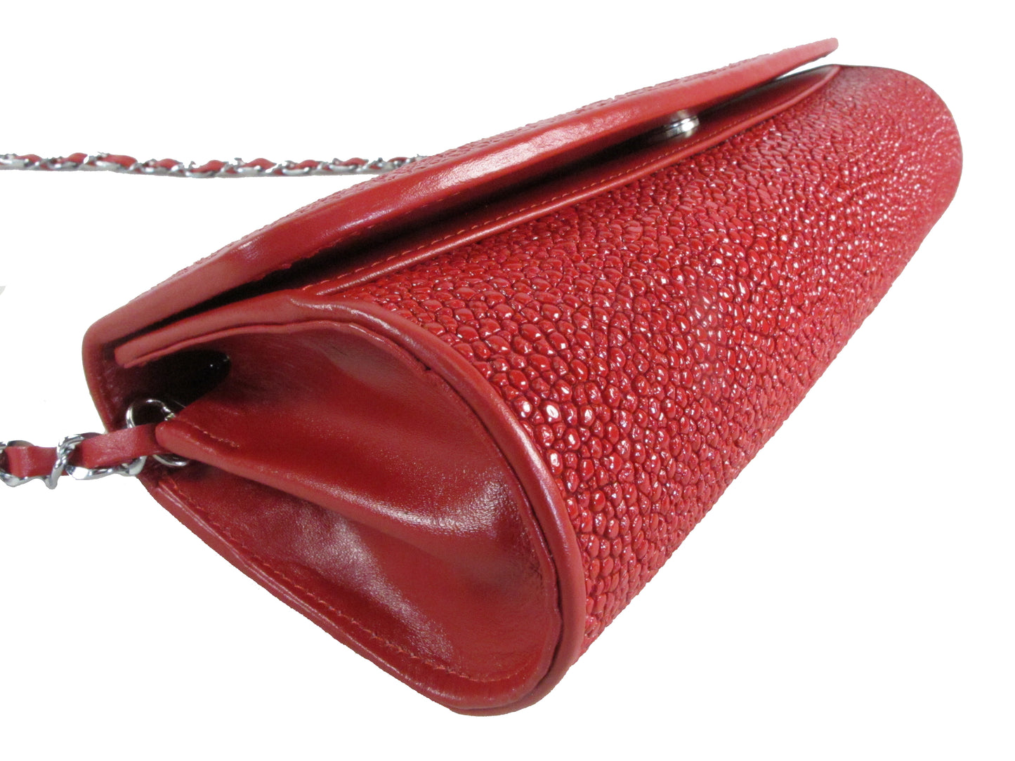 PELGIO Genuine Stingray Skin Leather Women's Messenger Bag Crossbody Purse