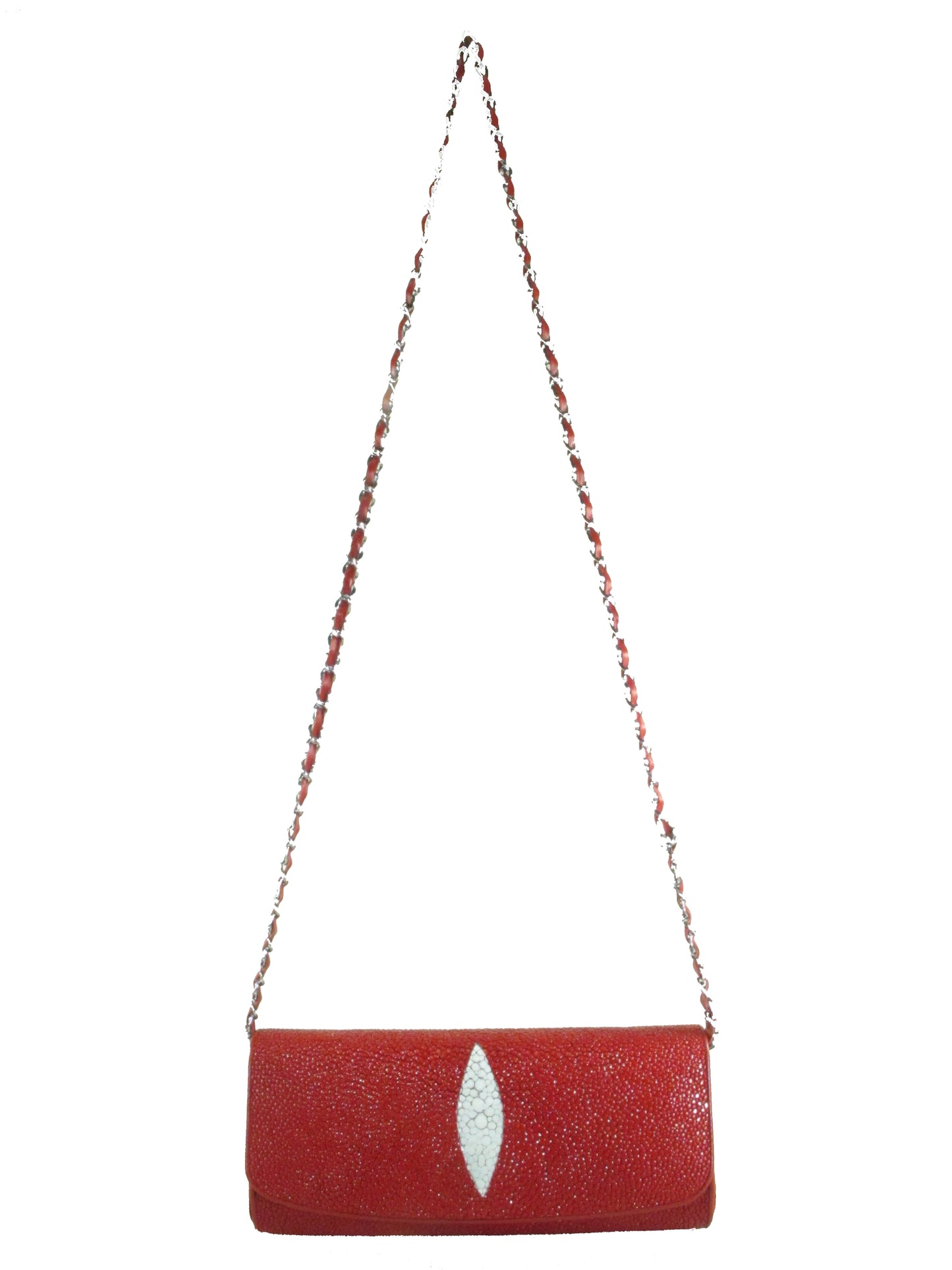 PELGIO Genuine Stingray Skin Leather Women's Messenger Bag Crossbody Purse