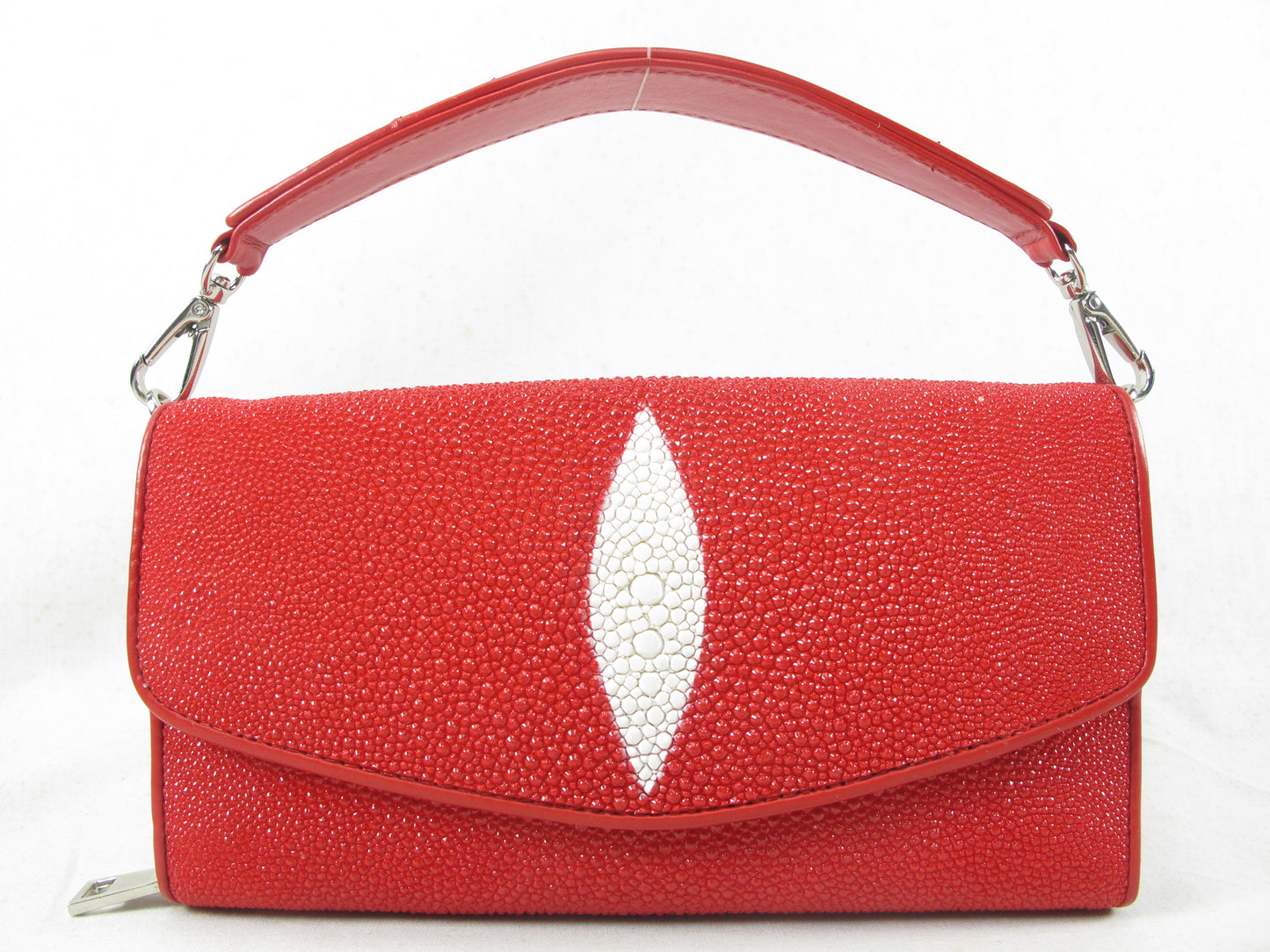 PELGIO Genuine Stingray Skin Leather Women's Clutch & Shoulder Bag