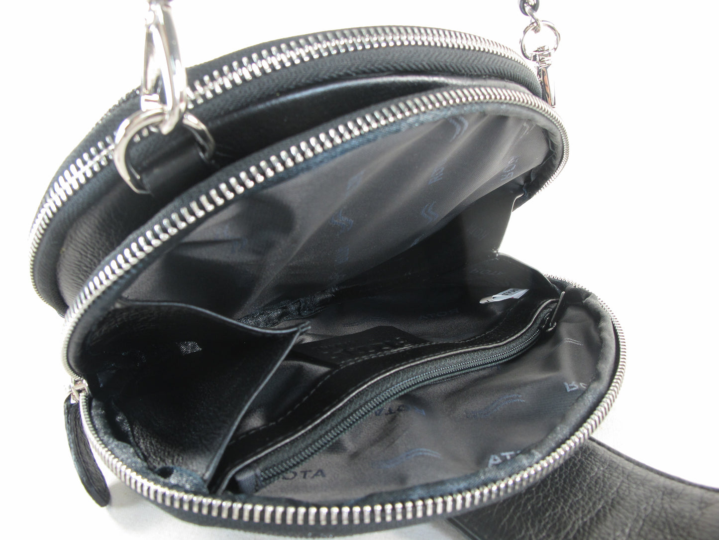 PELGIO Genuine Polished Stingray Skin Leather Women's Double Zip Shoulder Bag Purse