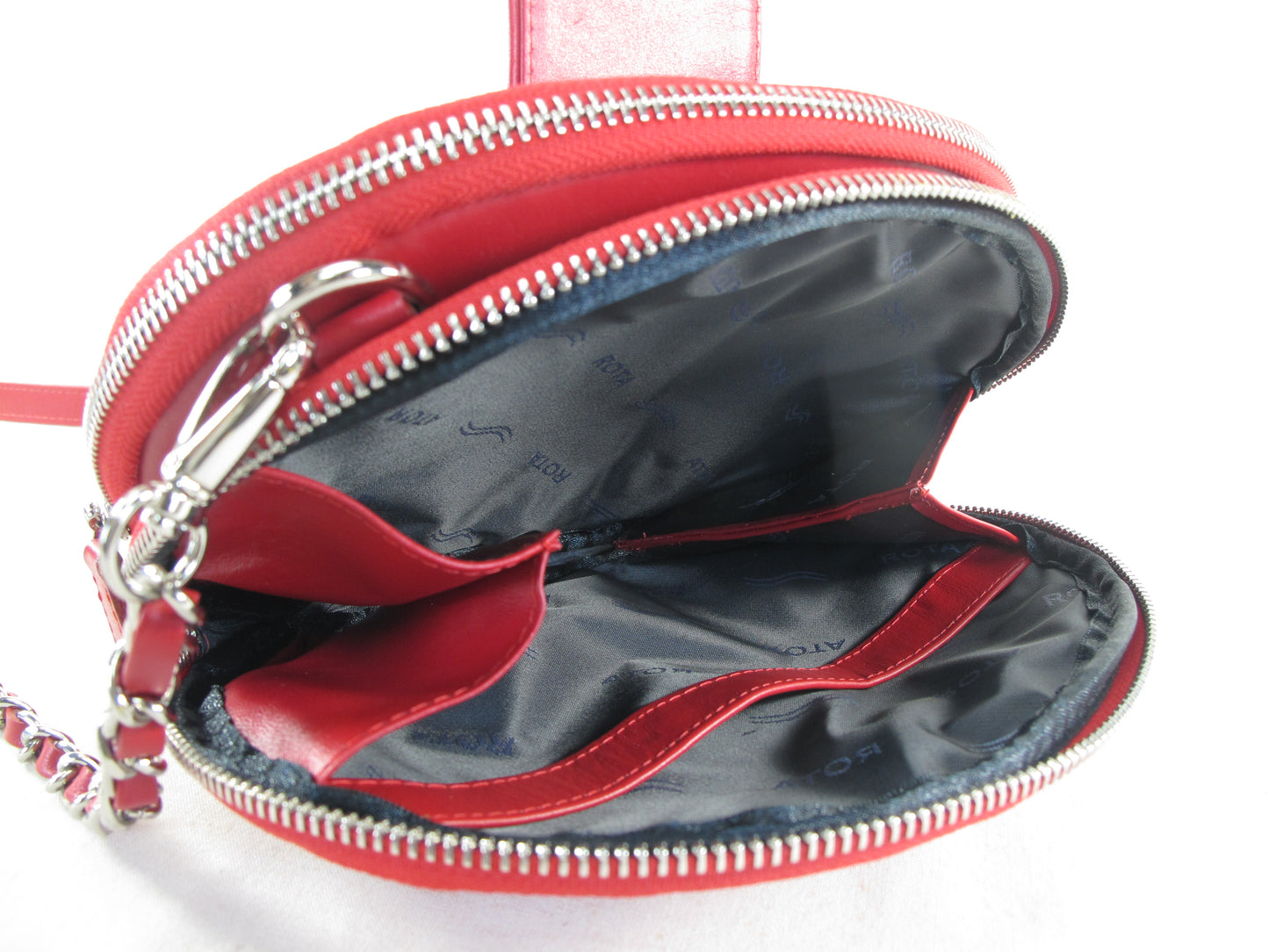 PELGIO Genuine Polished Stingray Skin Leather Women's Double Zip Shoulder Bag Purse