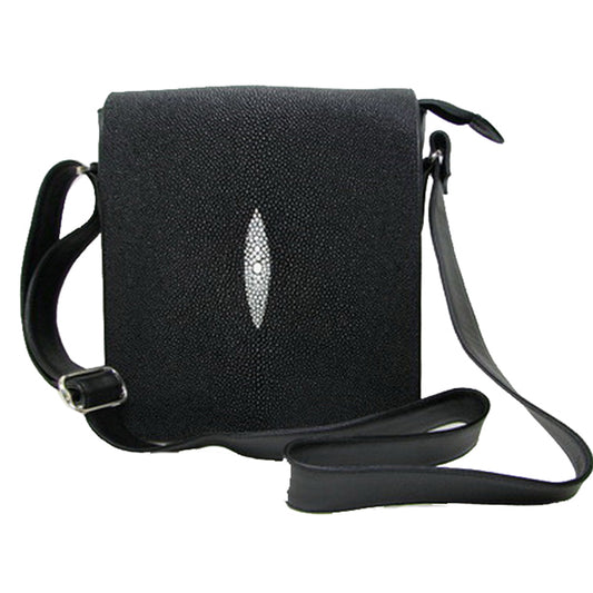 Genuine Stingray Skin Leather Men's Crossbody Messenger Bag