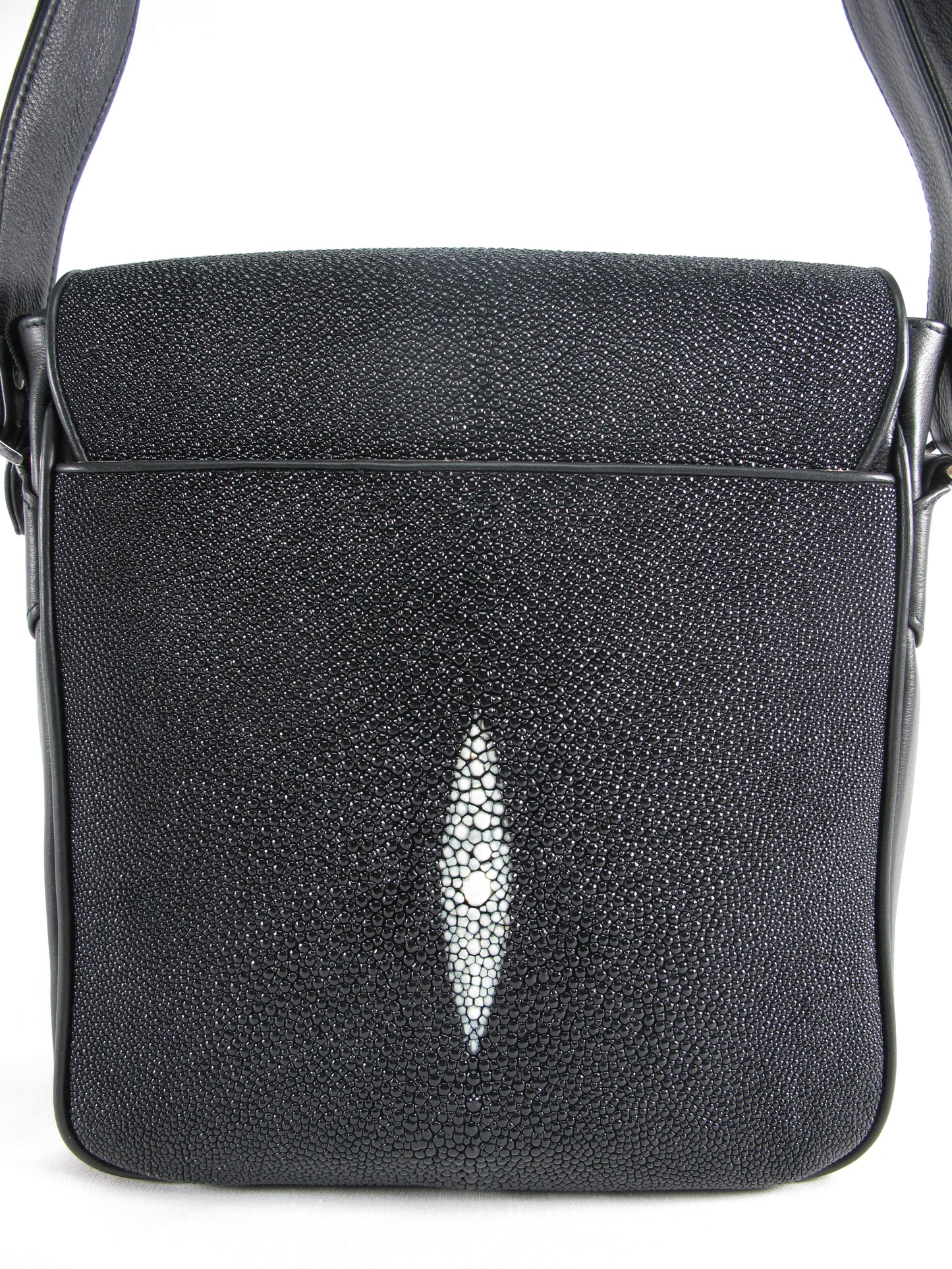 Genuine Stingray Skin Leather Men's Crossbody Messenger Bag