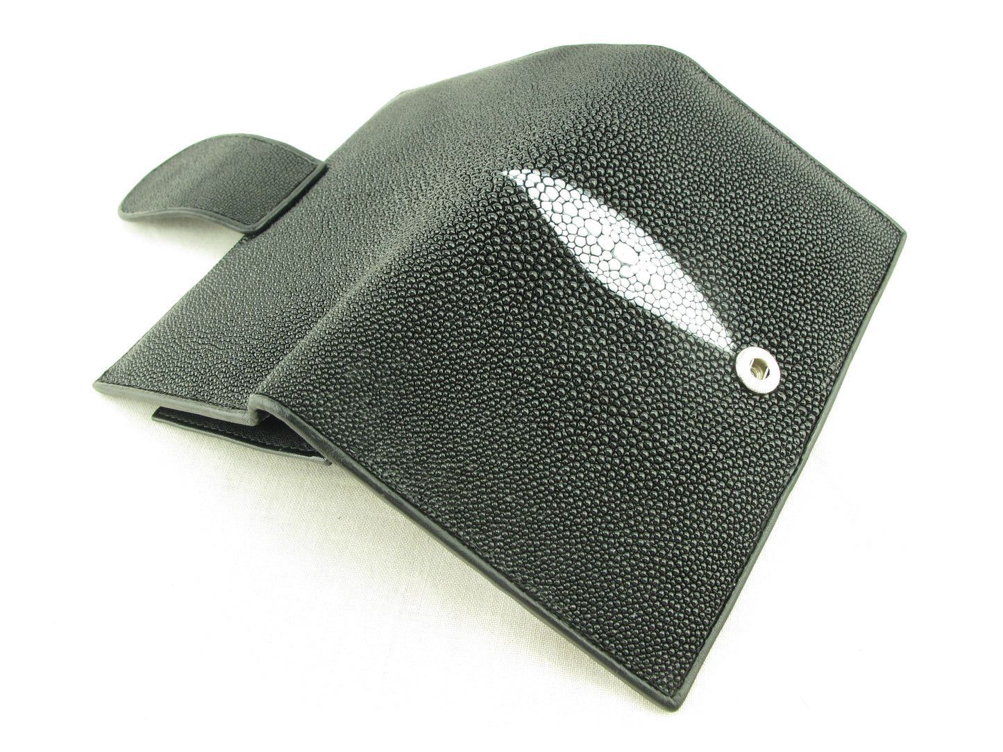 Genuine Stingray Skin Leather Medium Clutch Wallet Coins Purse