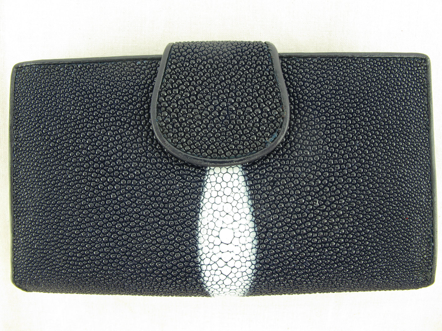 Genuine Stingray Skin Leather Medium Clutch Wallet Coins Purse
