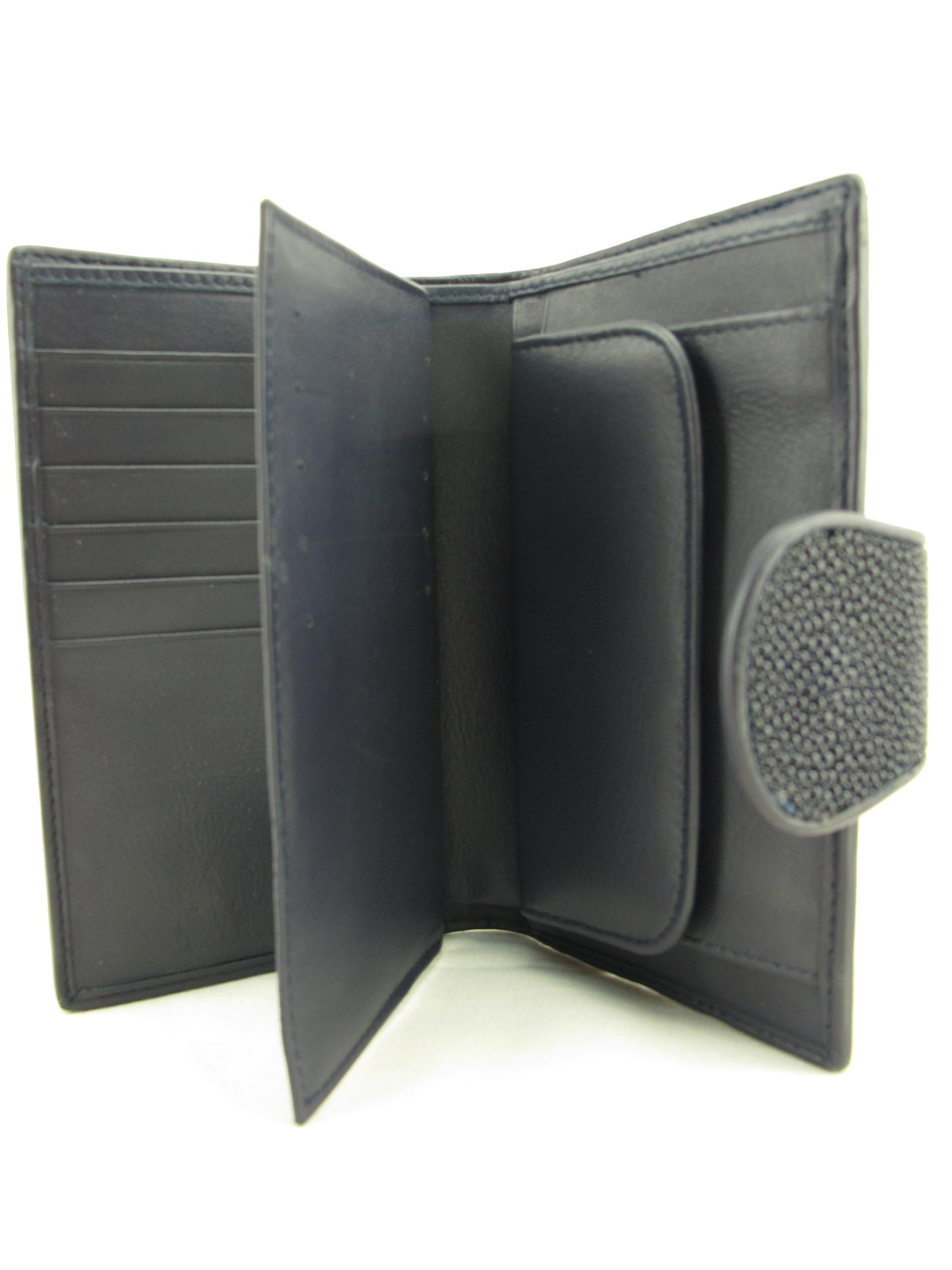 Genuine Stingray Skin Leather Medium Clutch Wallet Coins Purse
