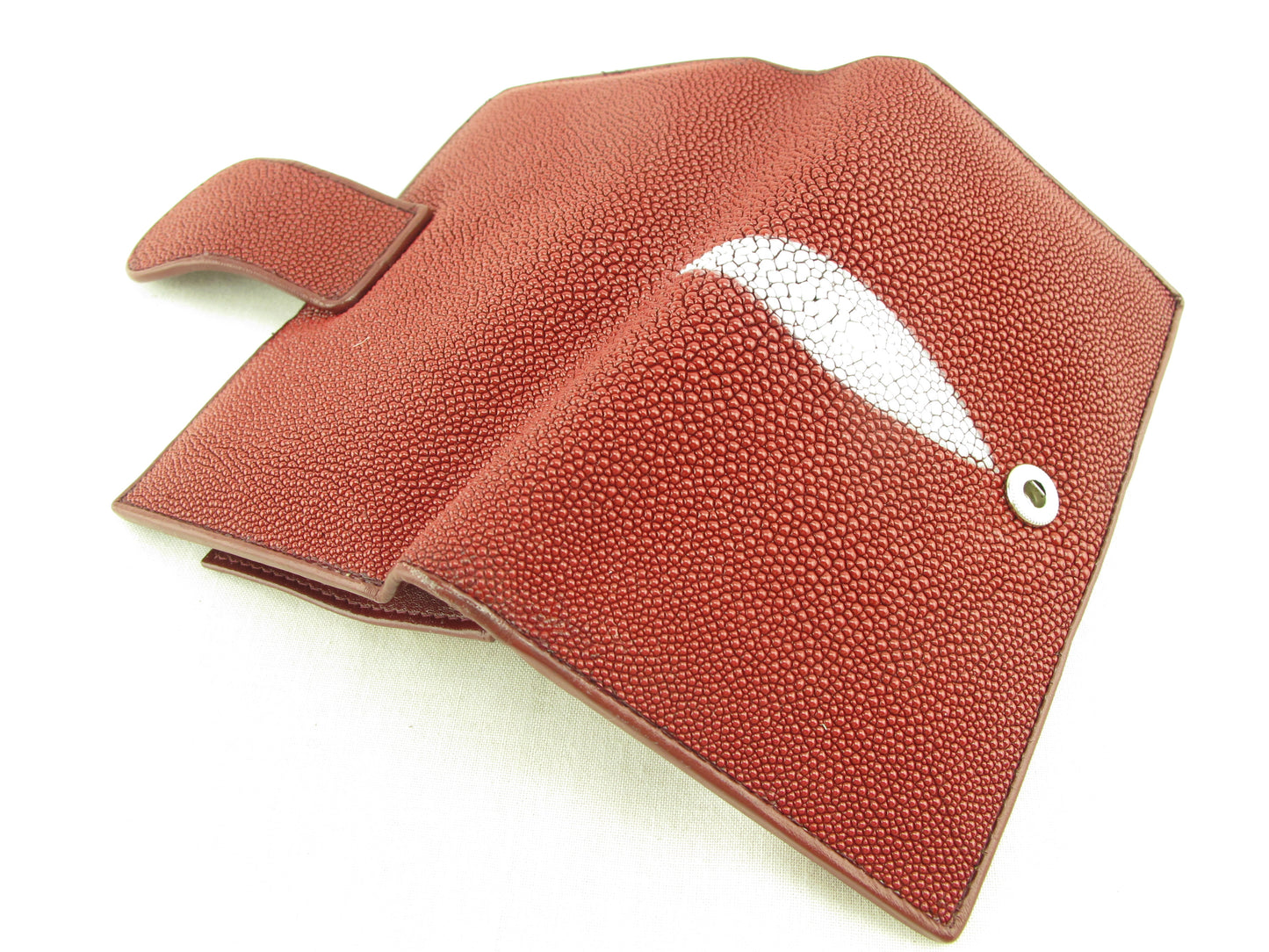 Genuine Stingray Skin Leather Medium Clutch Wallet Coins Purse