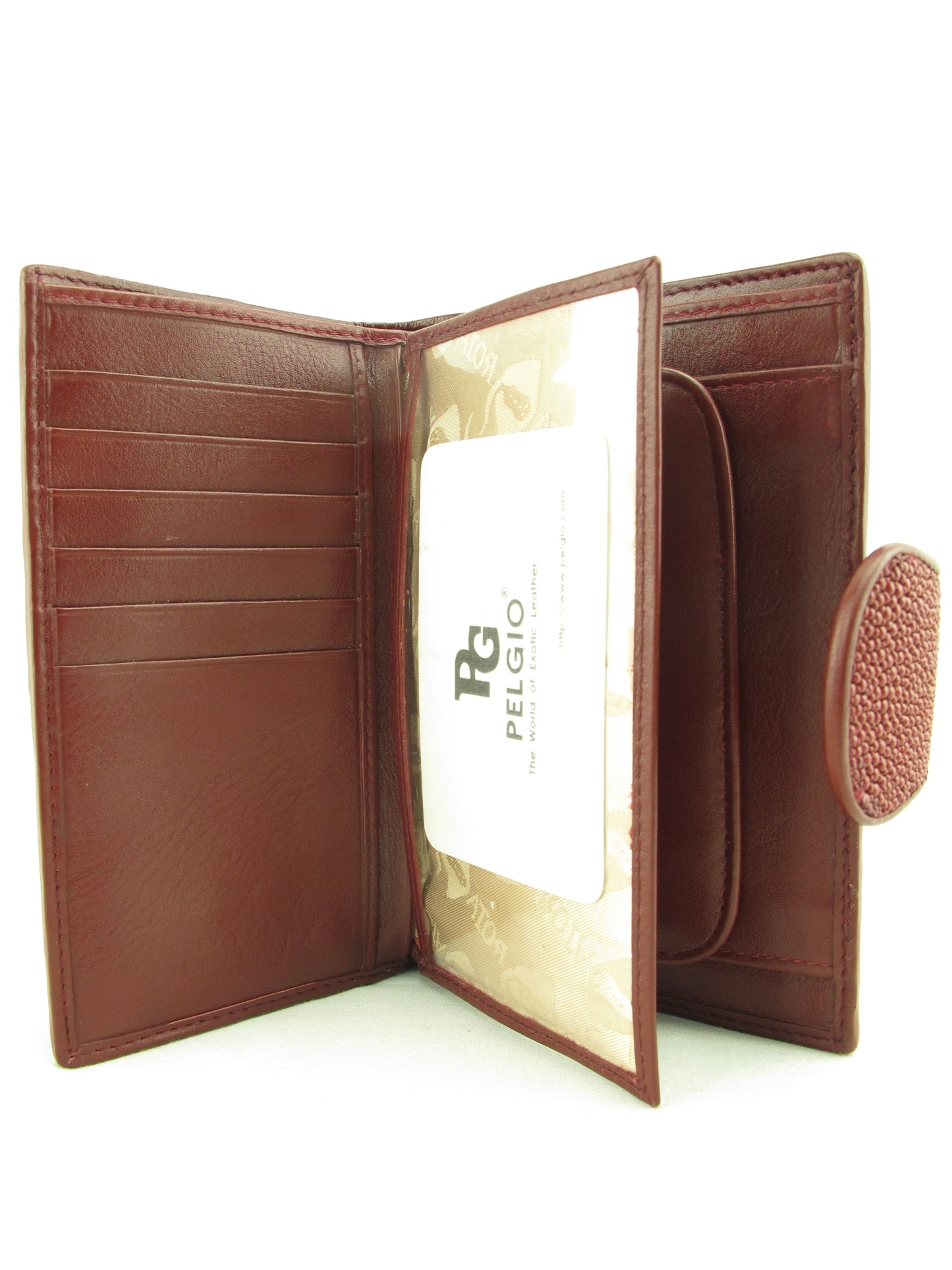 Genuine Stingray Skin Leather Medium Clutch Wallet Coins Purse