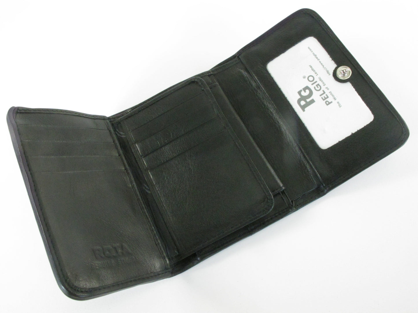 Genuine Stingray Skin Leather Medium Trifold Clutch Wallet Purse