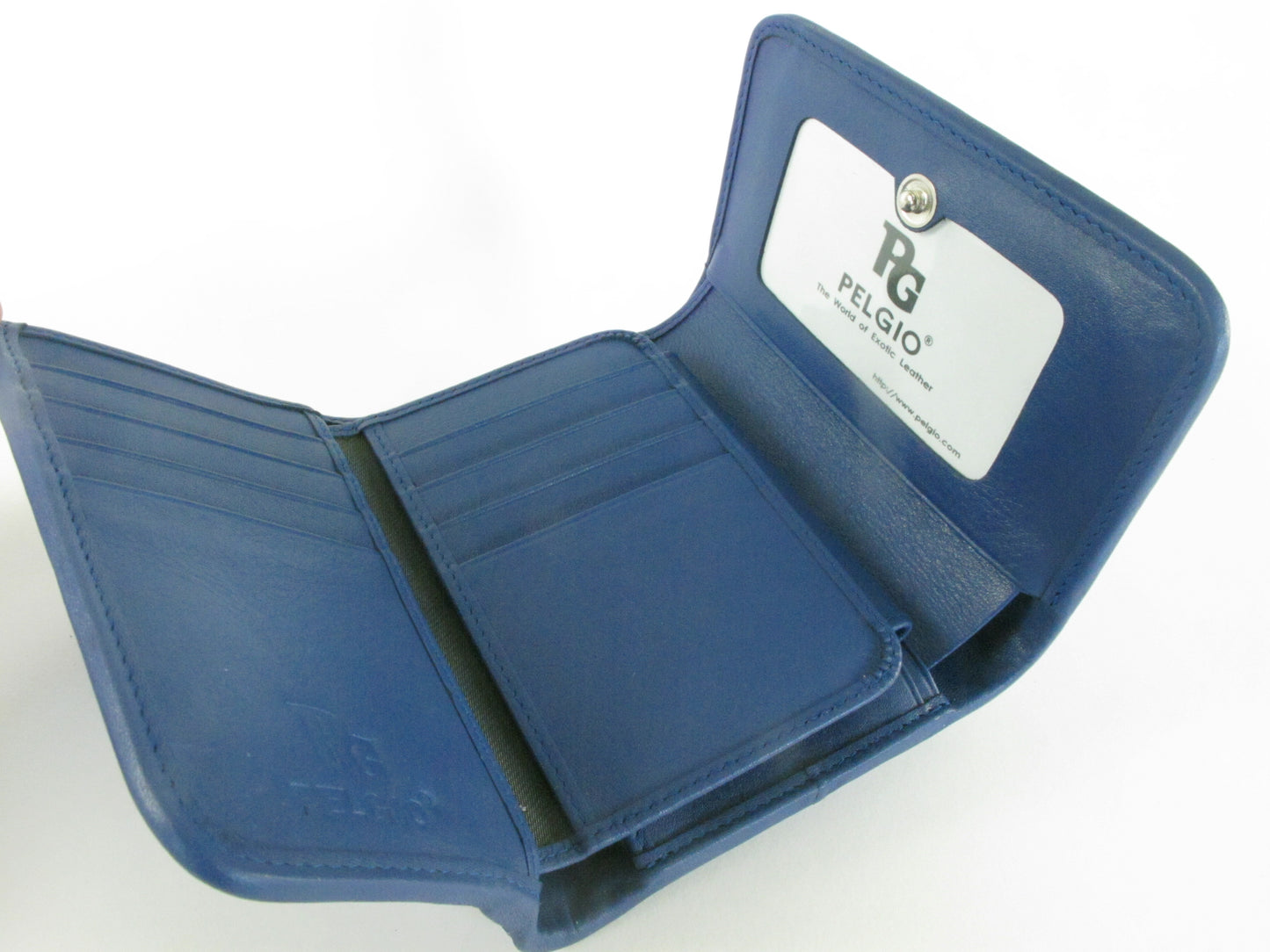 Genuine Polished Stingray Skin Leather Medium Trifold Clutch Wallet Purse