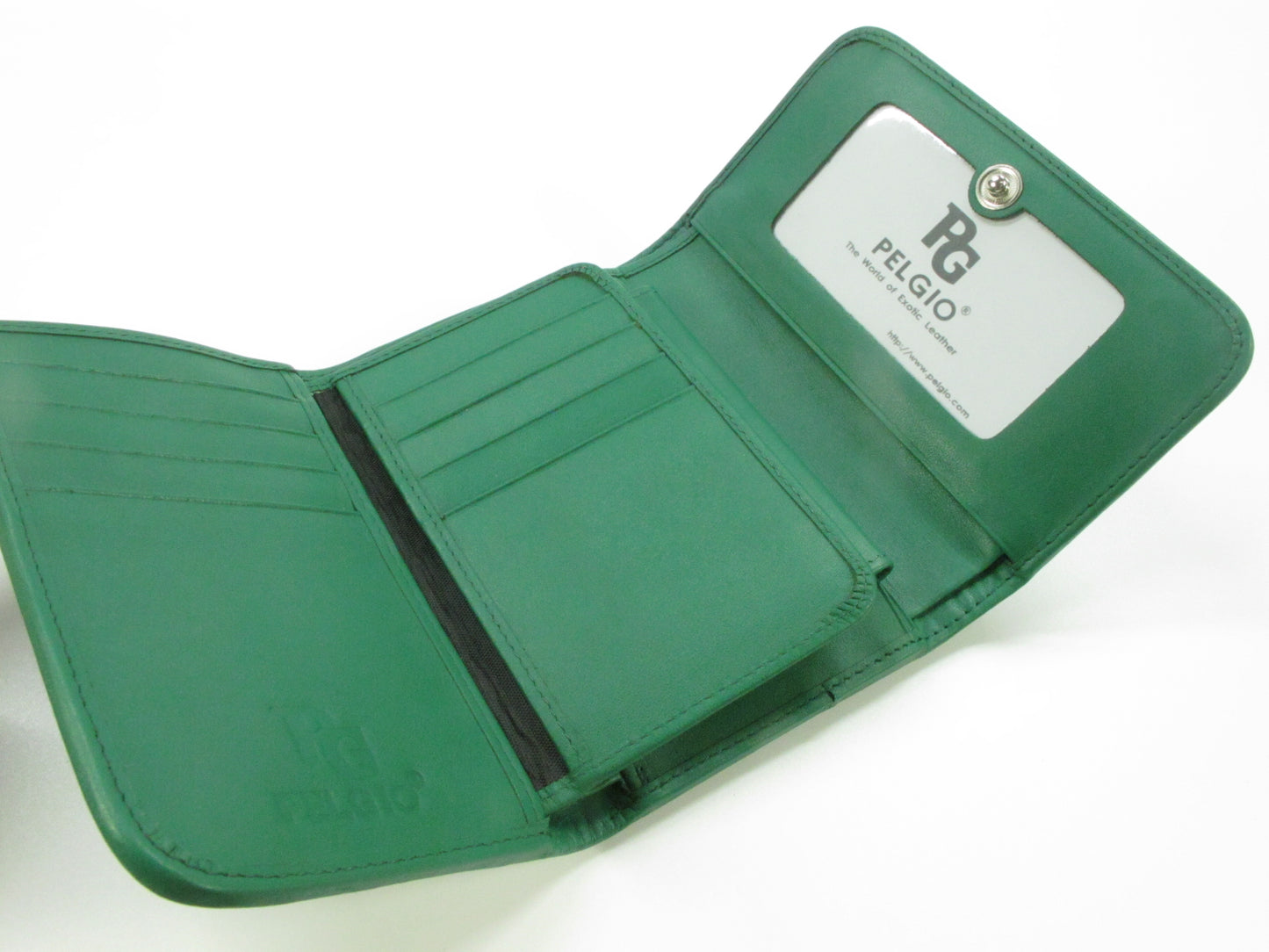 Genuine Polished Stingray Skin Leather Medium Trifold Clutch Wallet Purse