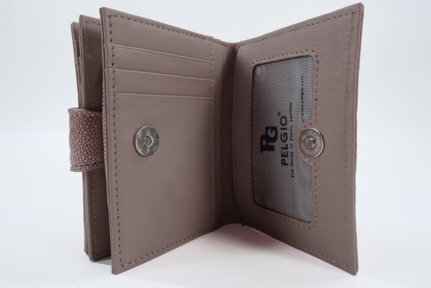 Genuine Stingray Skin Leather Diamond Embossed Medium Clutch Wallet Zip Coins Purse