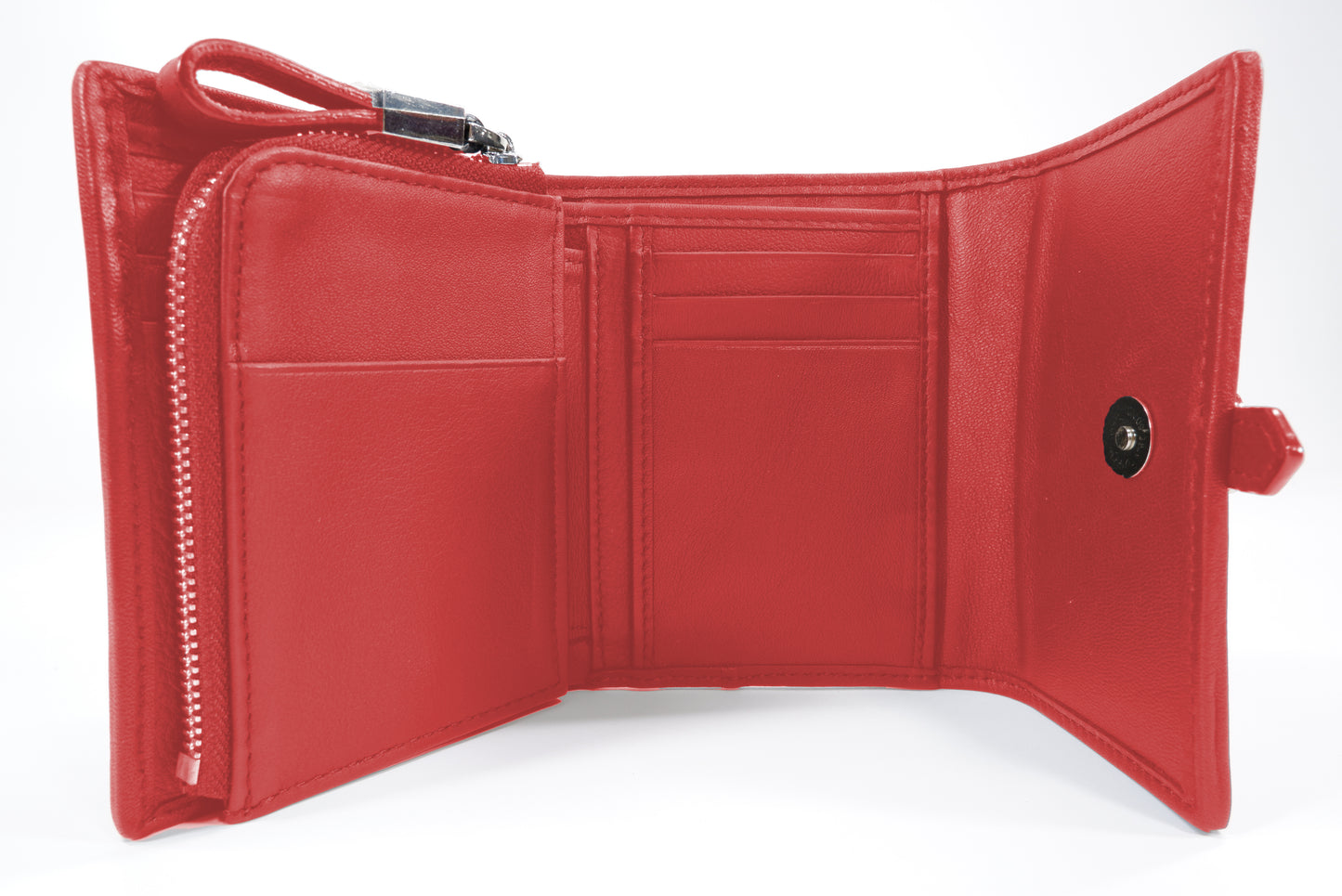 Genuine Stingray Skin Leather Medium Clutch Wallet Zip Coins Purse with Silver Buckle