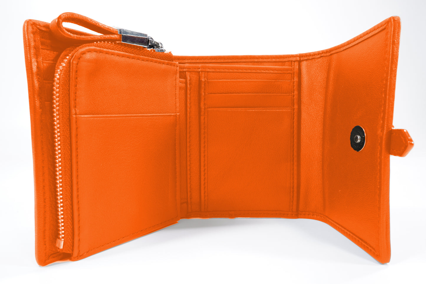 Genuine Stingray Skin Leather Medium Clutch Wallet Zip Coins Purse with Silver Buckle