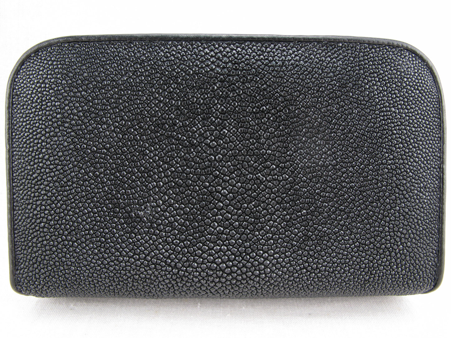 Genuine Stingray Skin Leather Medium Clutch Wallet Zip Coins Purse