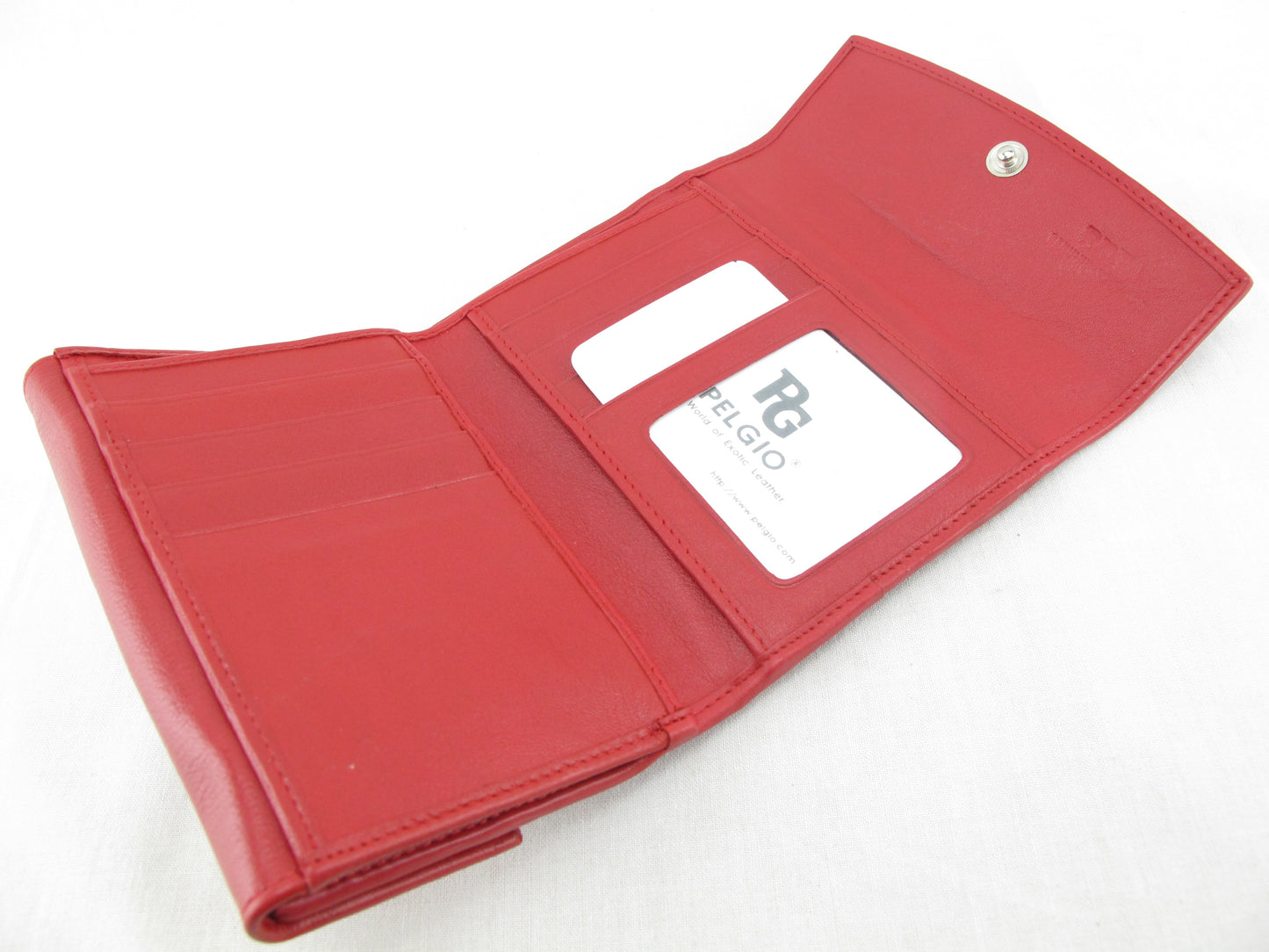 Genuine Stingray Skin Leather Medium Trifold Clutch Wallet Coins Purse