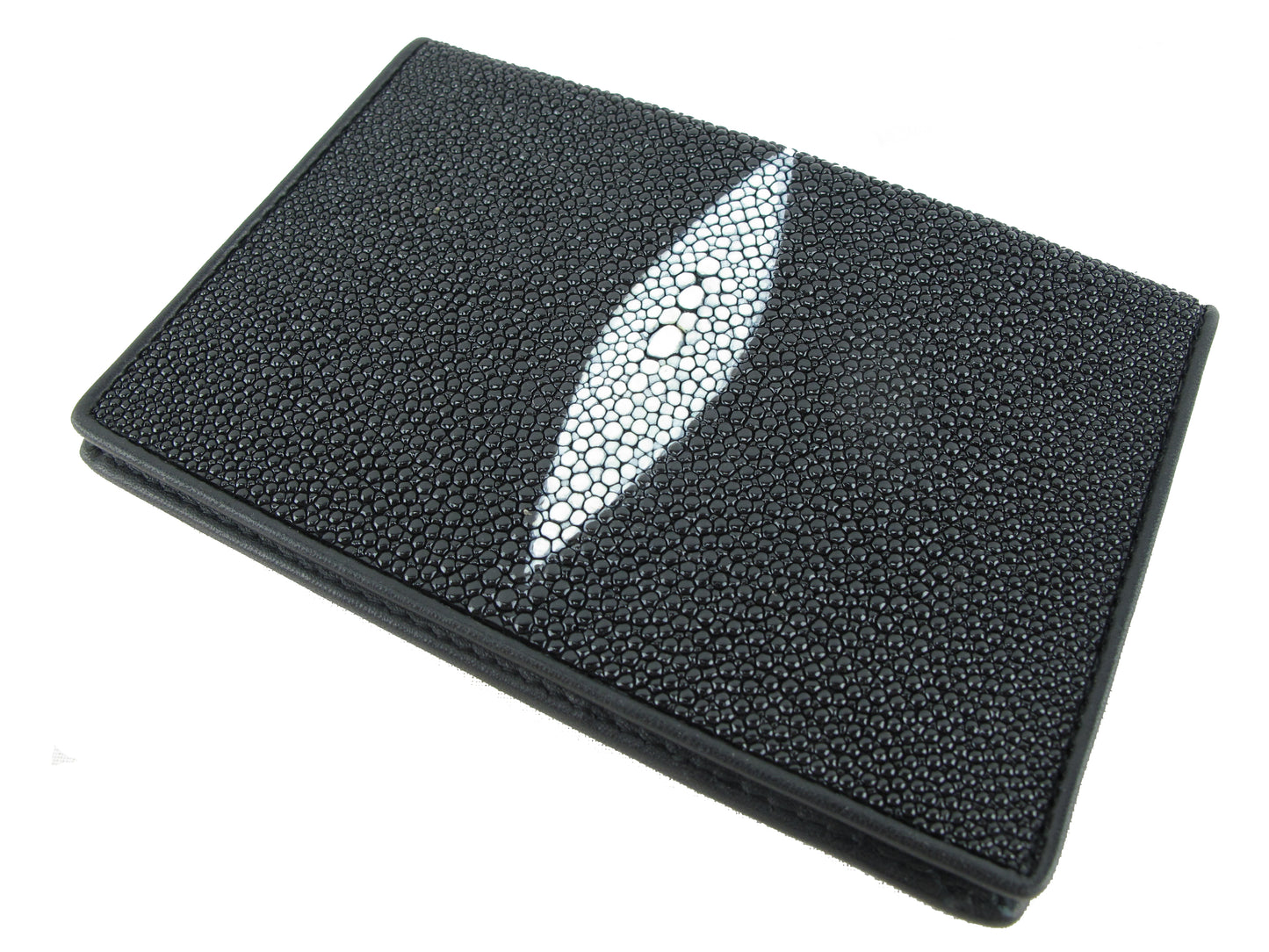 Genuine Stingray Skin Leather Passport & Card Holder Wallet