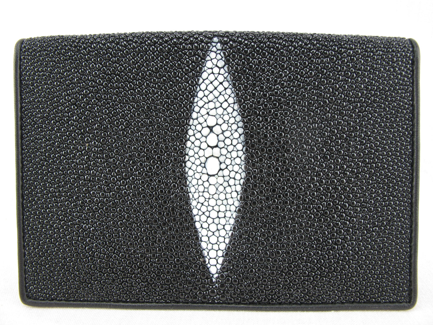 Genuine Stingray Skin Leather Passport & Card Holder Wallet