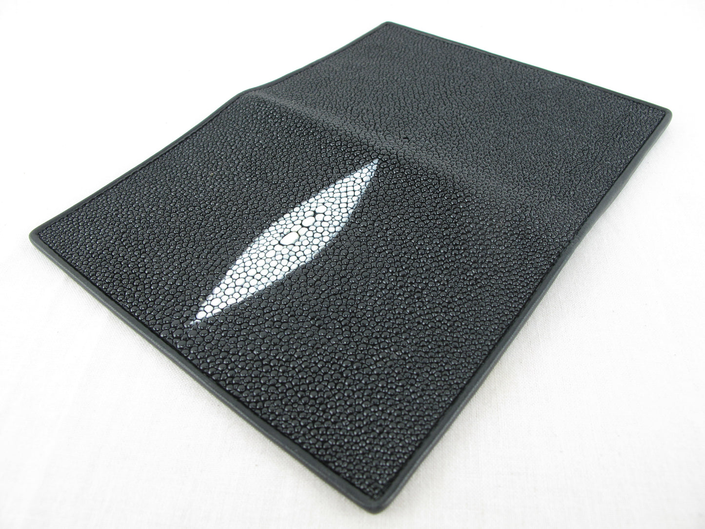 Genuine Stingray Skin Leather Passport & Card Holder Wallet
