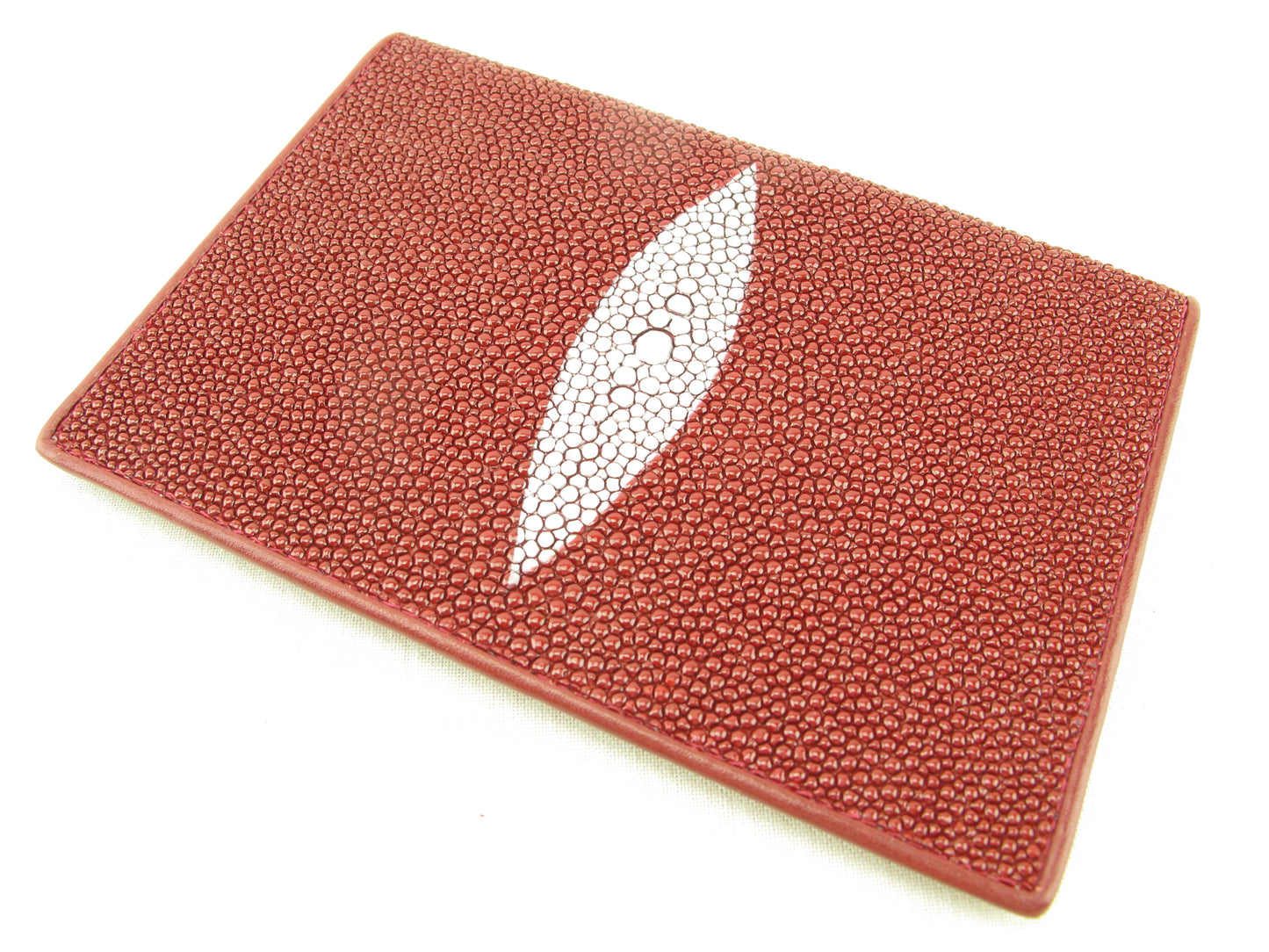 Genuine Stingray Skin Leather Passport & Card Holder Wallet