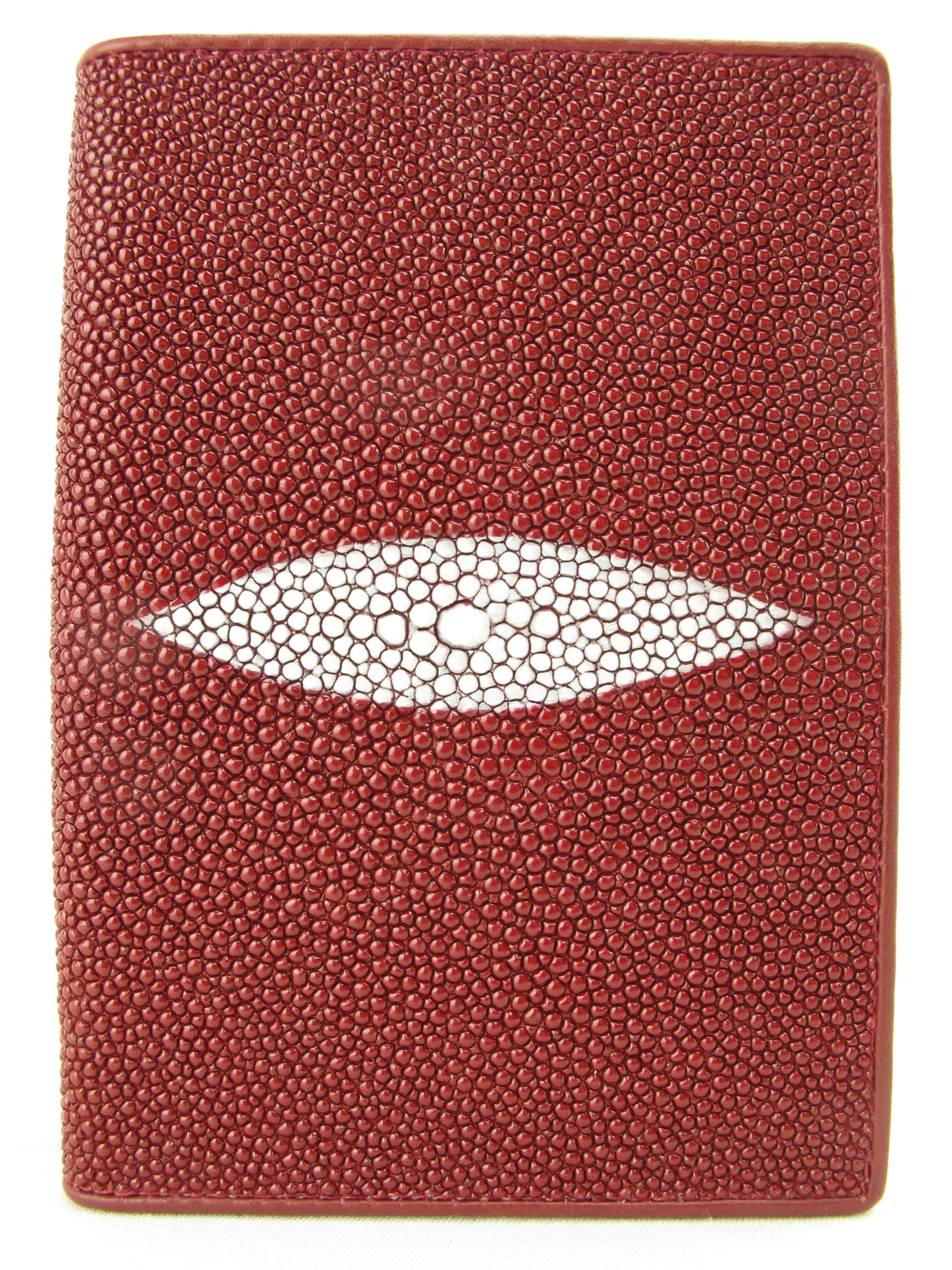 Genuine Stingray Skin Leather Passport & Card Holder Wallet