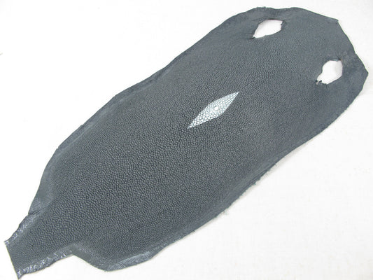 Genuine Stingray Skin Leather Long Shape Hide Pelt Traffic Grey