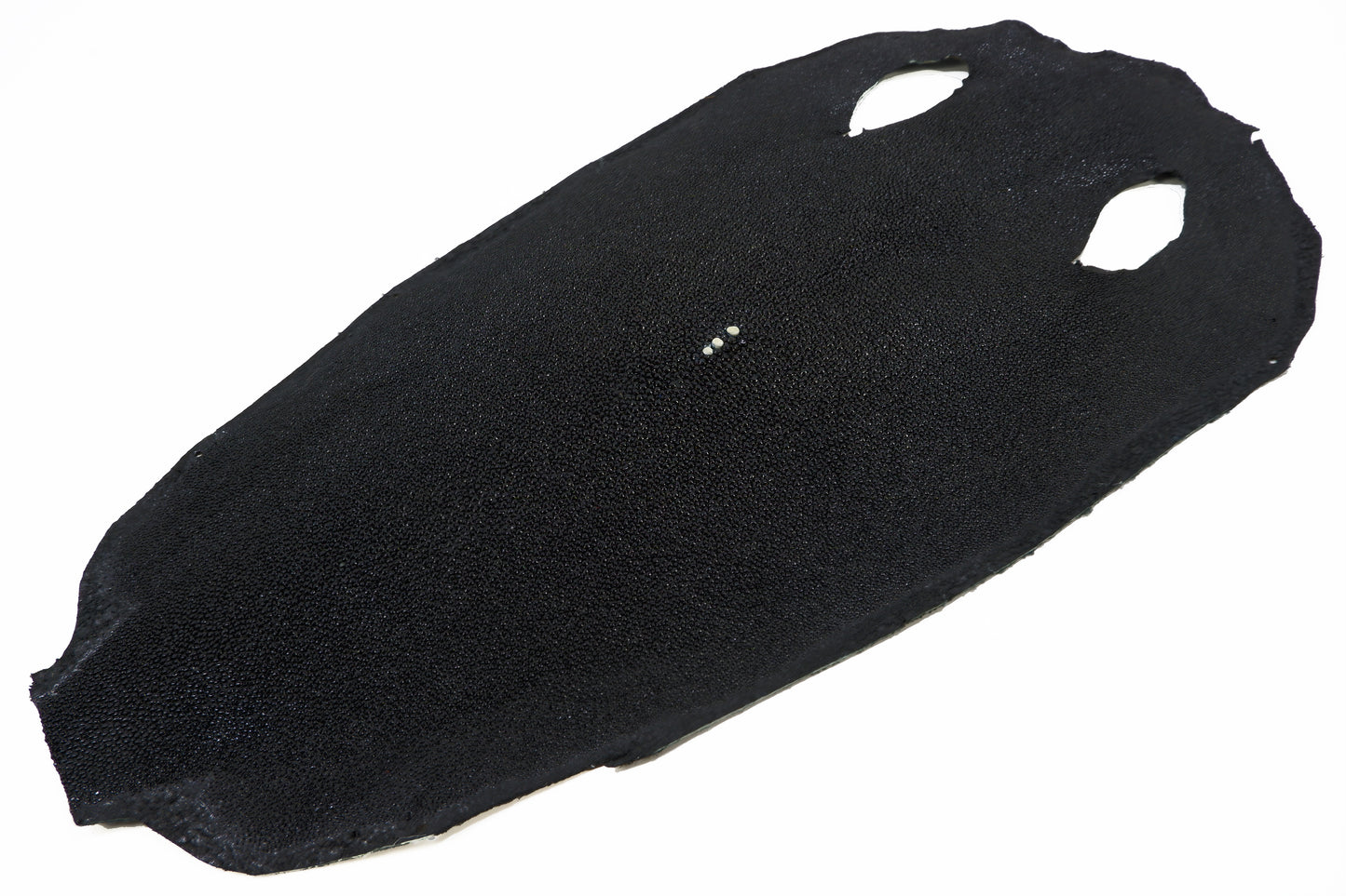 Genuine Stingray Skin Leather Round Shape Hide Pelt Black