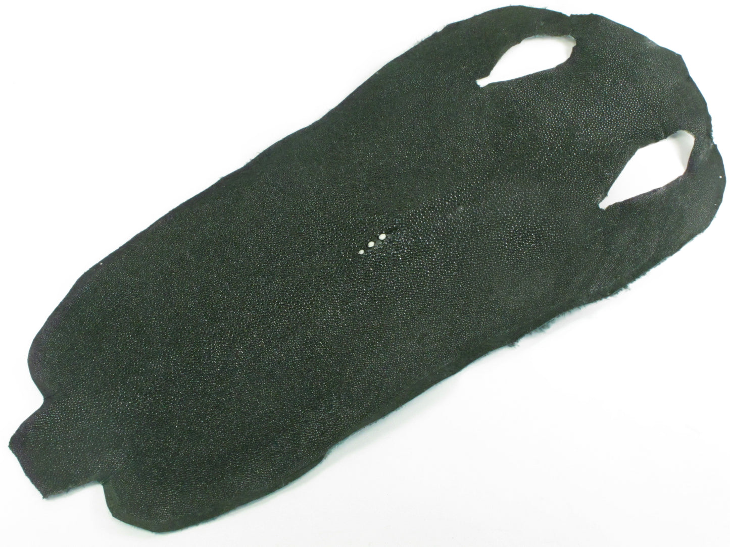 Genuine Stingray Skin Leather Long Shape Hide Pelt Black