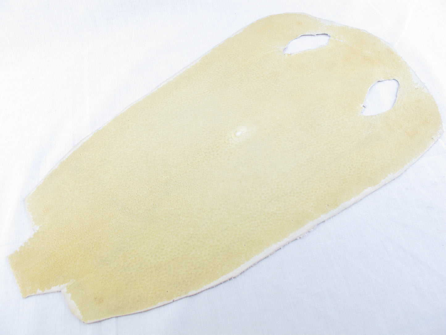 Genuine Polished Stingray Skin Leather Round Shape Hide Pelt Natural
