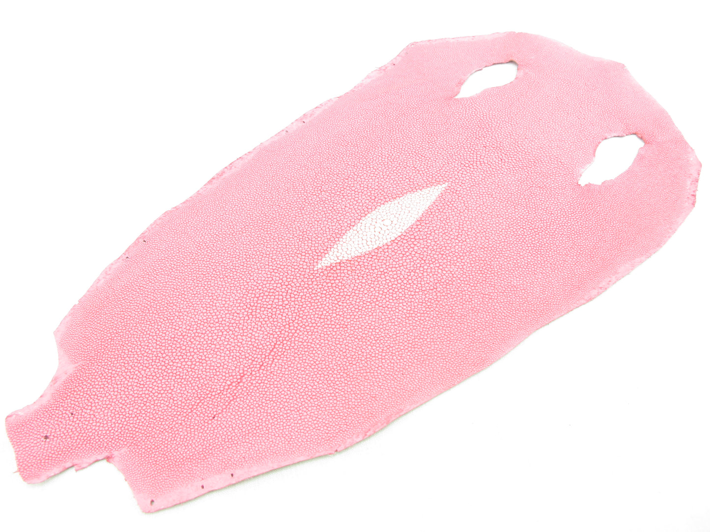 Genuine Stingray Skin Leather Round Shape Hide Pelt Heather Pink