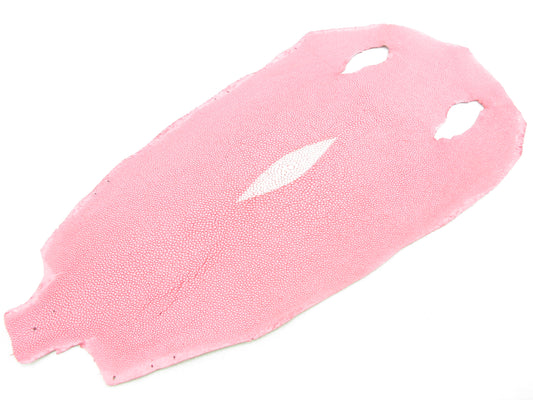 Genuine Stingray Skin Leather Round Shape Hide Pelt Heather Pink
