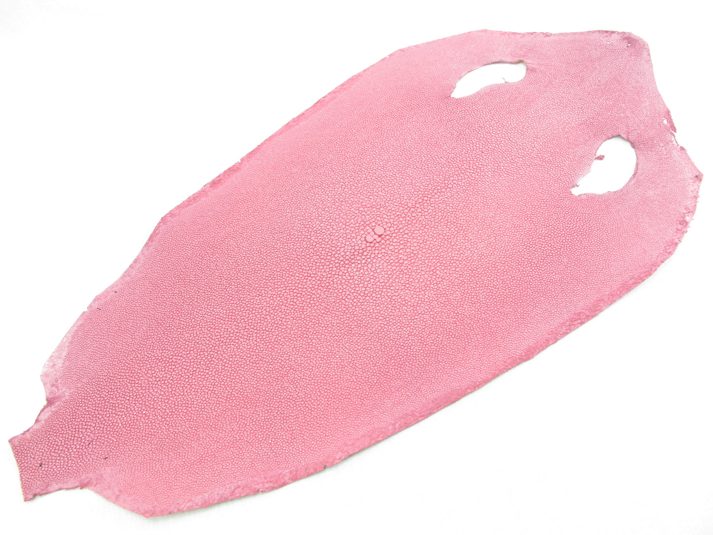 Genuine Stingray Skin Leather Round Shape Hide Pelt Heather Pink