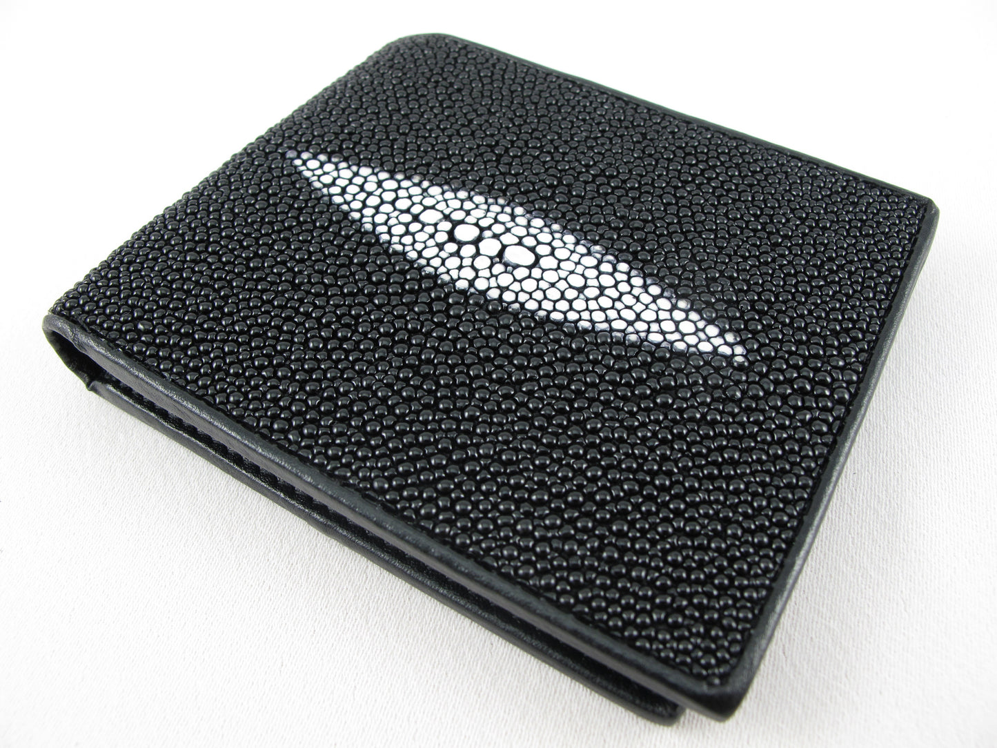 Genuine Stingray Skin Leather Bifold Men's Wallet