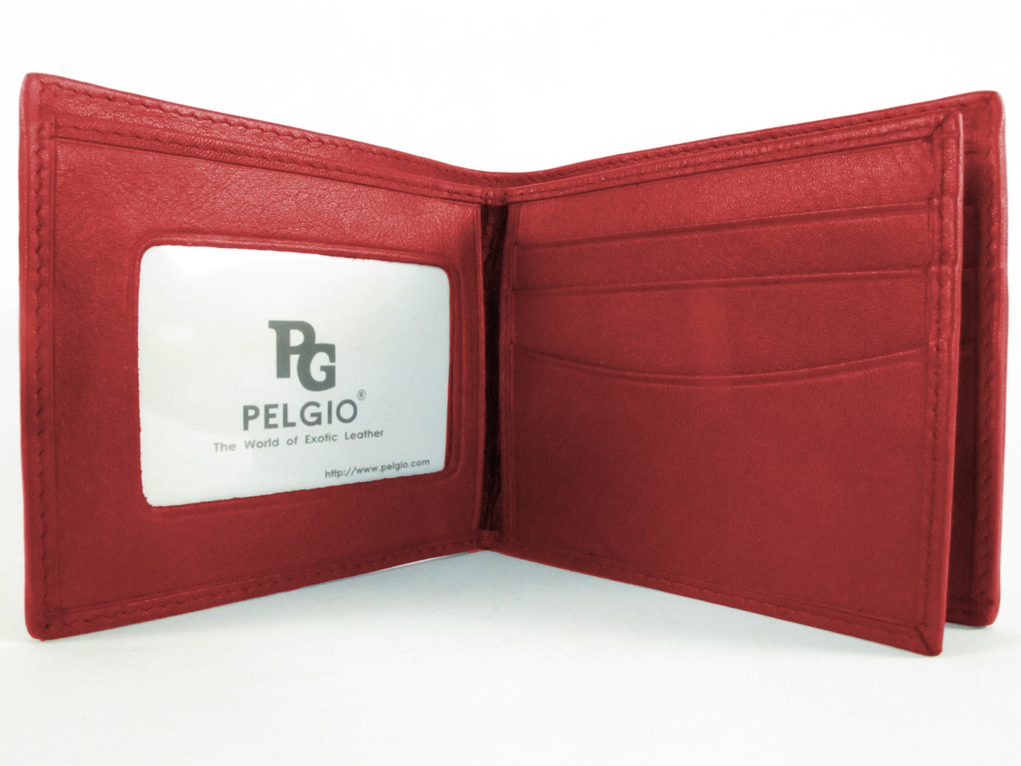 Genuine Polished Stingray Skin Leather Soft & Slim Bifold Wallet