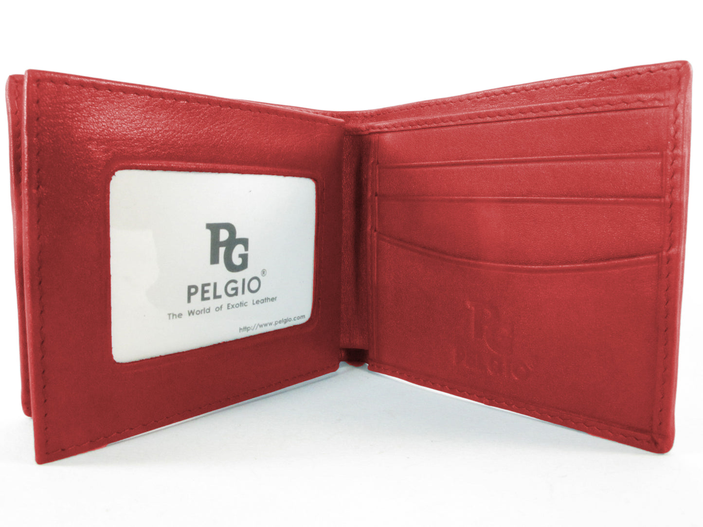 Genuine Polished Stingray Skin Leather Soft & Slim Bifold Wallet