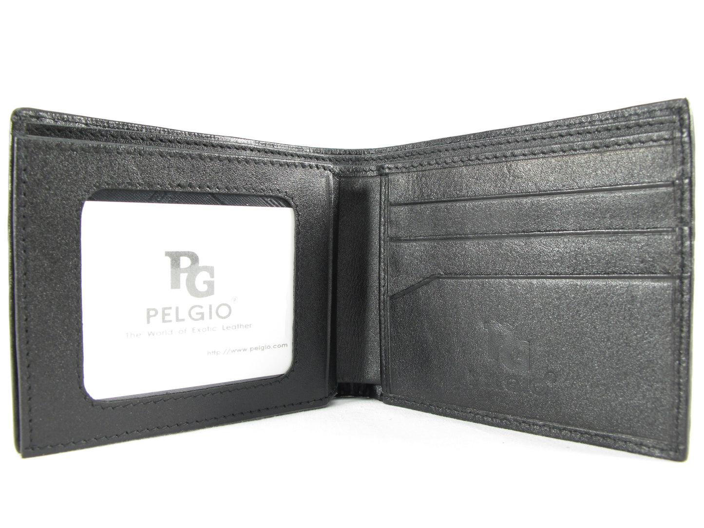 Genuine Stingray Skin Leather Row Diamond Bifold Men's Wallet