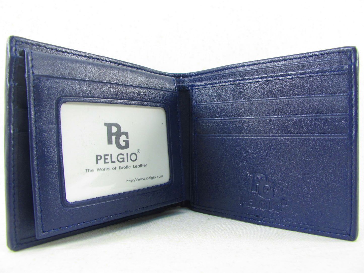 Genuine Stingray Skin Leather Row Diamond Bifold Men's Wallet