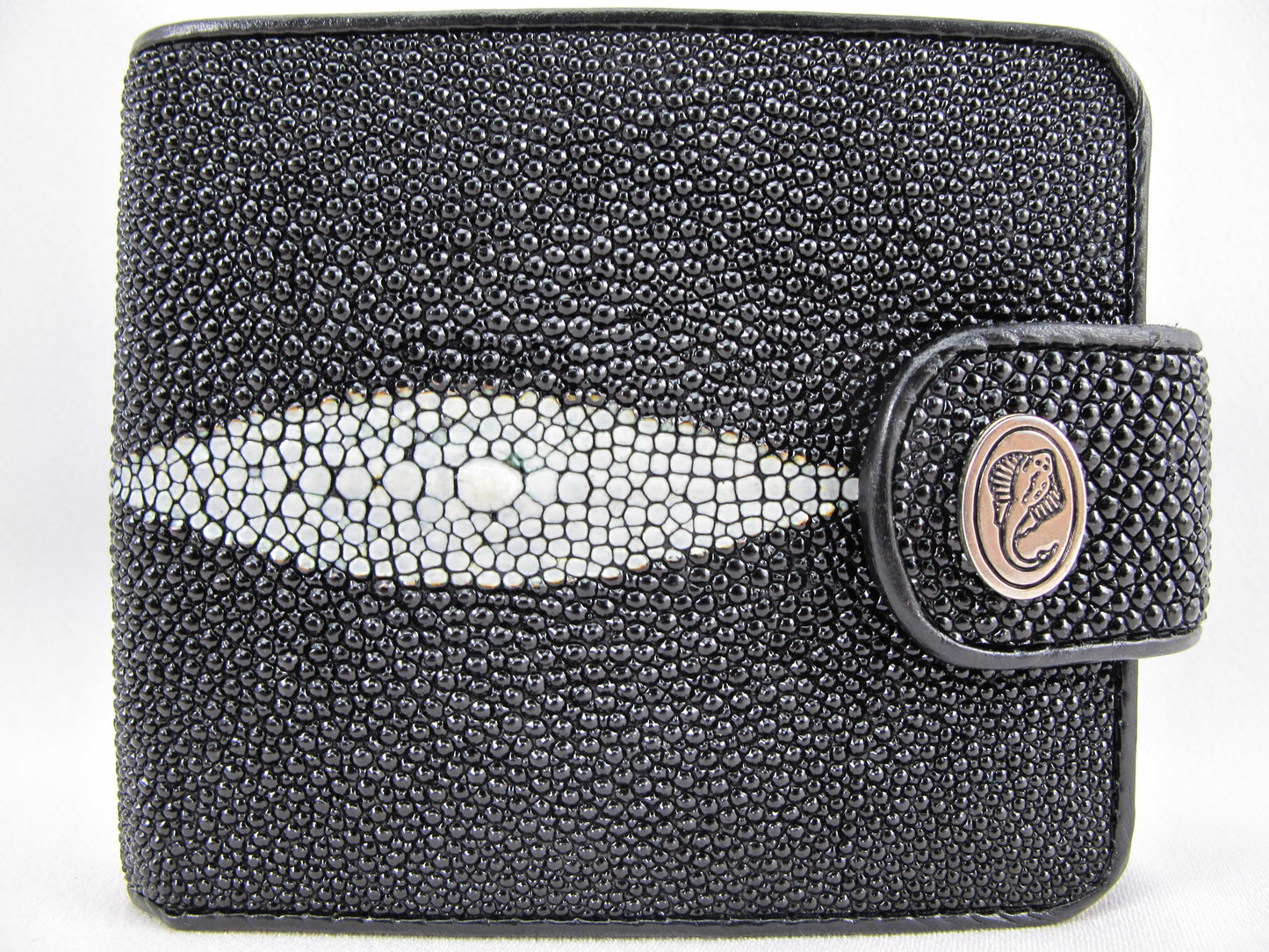Genuine Stingray Skin Leather Women's Bifold Coins Wallet