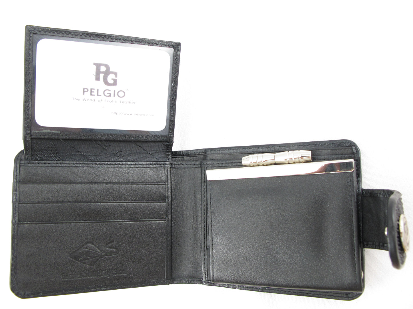 Genuine Stingray Skin Leather Women's Bifold Coins Wallet