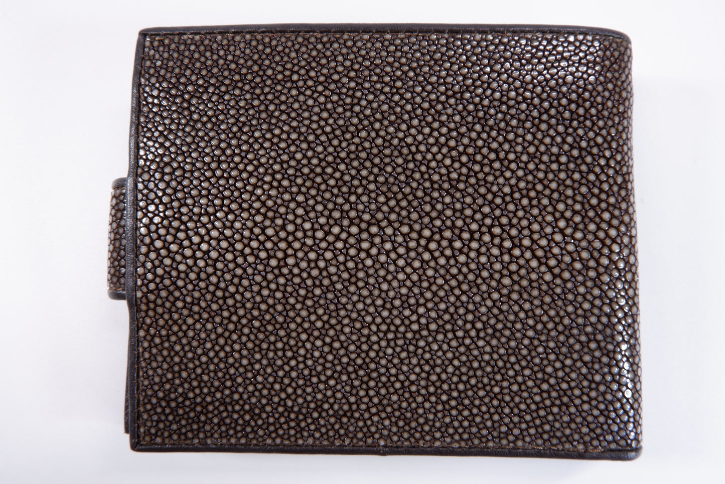 Genuine Polished Stingray Skin Leather Women's Bifold Wallet
