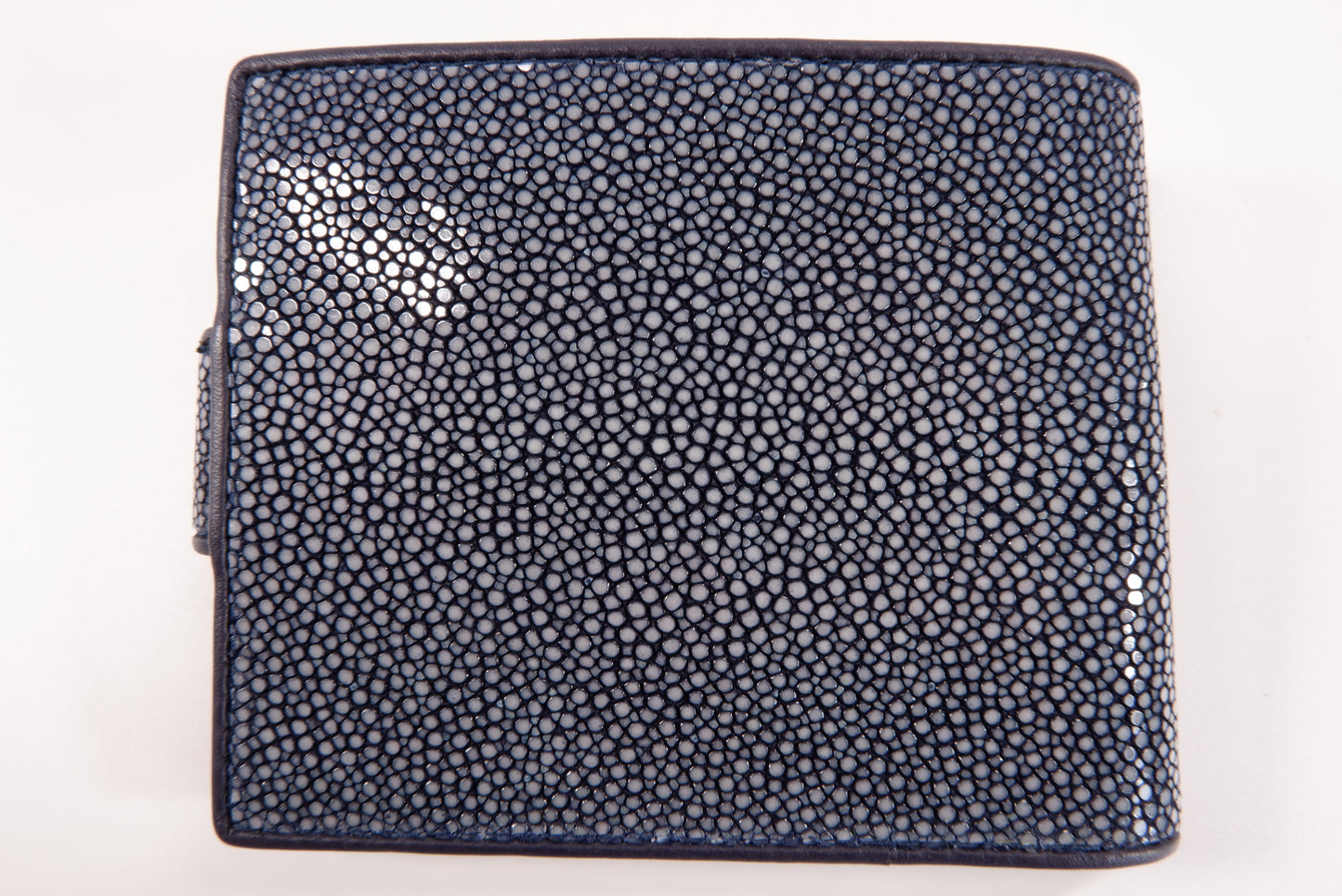 Genuine Polished Stingray Skin Leather Women's Bifold Wallet
