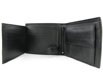 Genuine Stingray Skin Leather Large Coins Bifold Wallet
