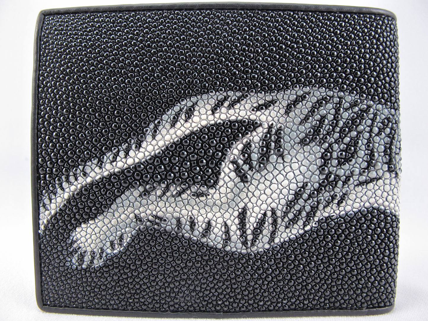 Genuine Stingray Skin Leather Bifold Men's Wallet Tiger Printed