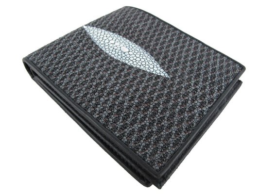 Genuine Stingray Skin Leather Bifold Men's Wallet