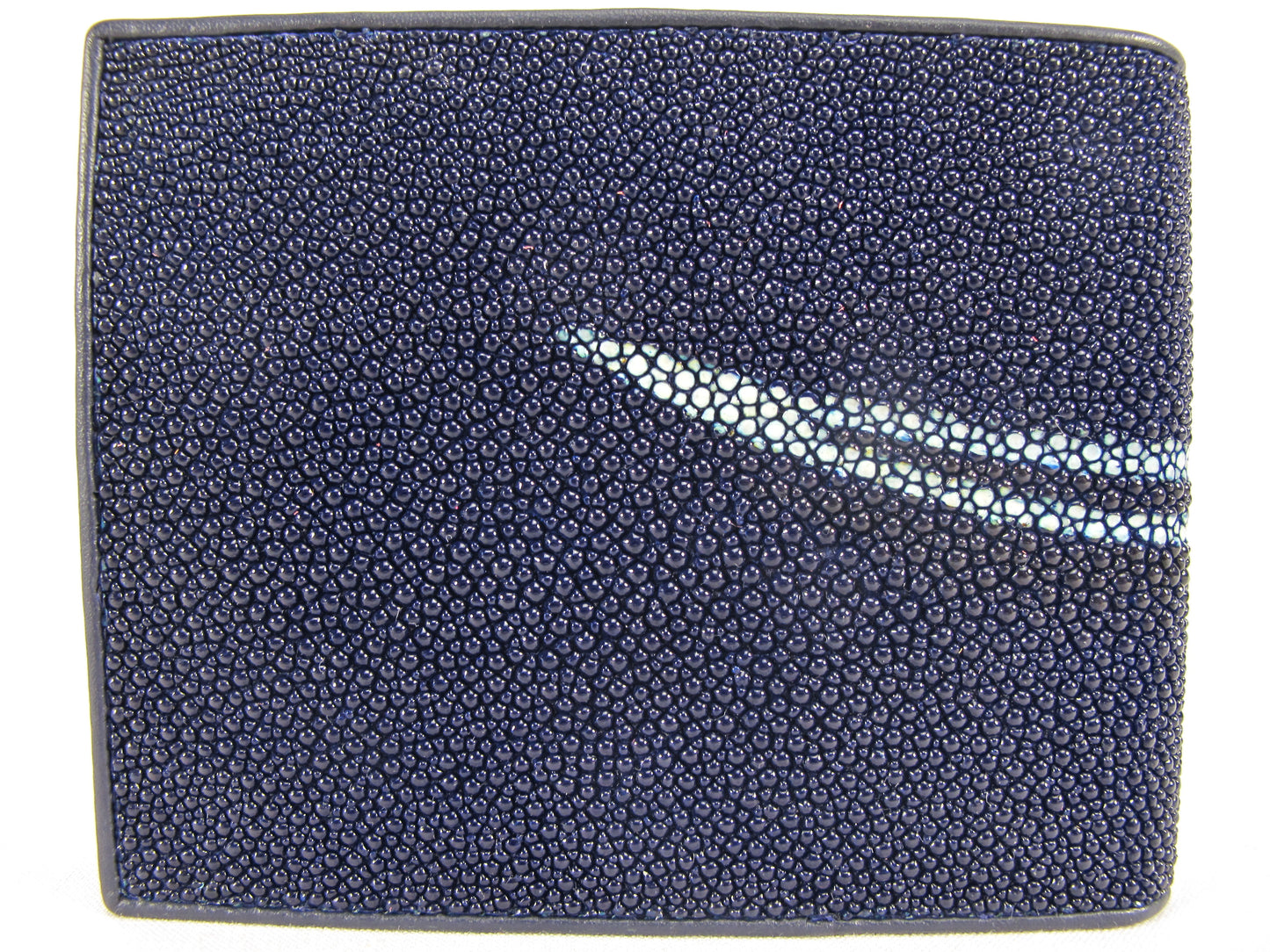 Genuine Stingray Skin Leather Bifold Wallet with Stingray Painted
