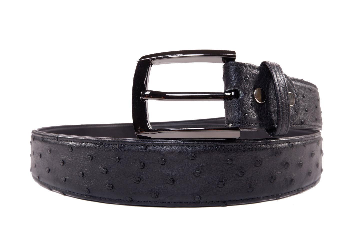 Genuine Ostrich Quill Skin Leather Casual Men's Belt