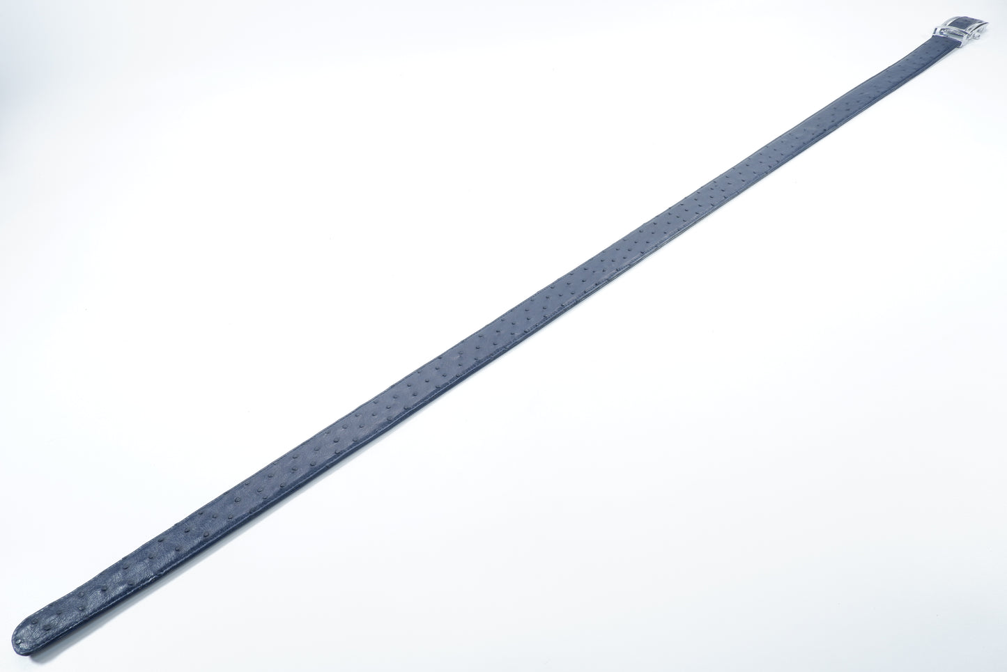 Genuine Ostrich Quill Skin Leather Auto Locking Men's Belt